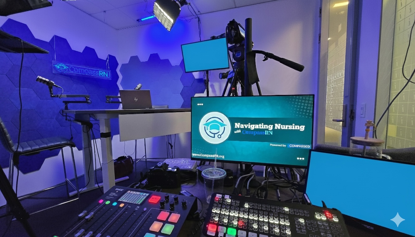 Professional studio recording setup